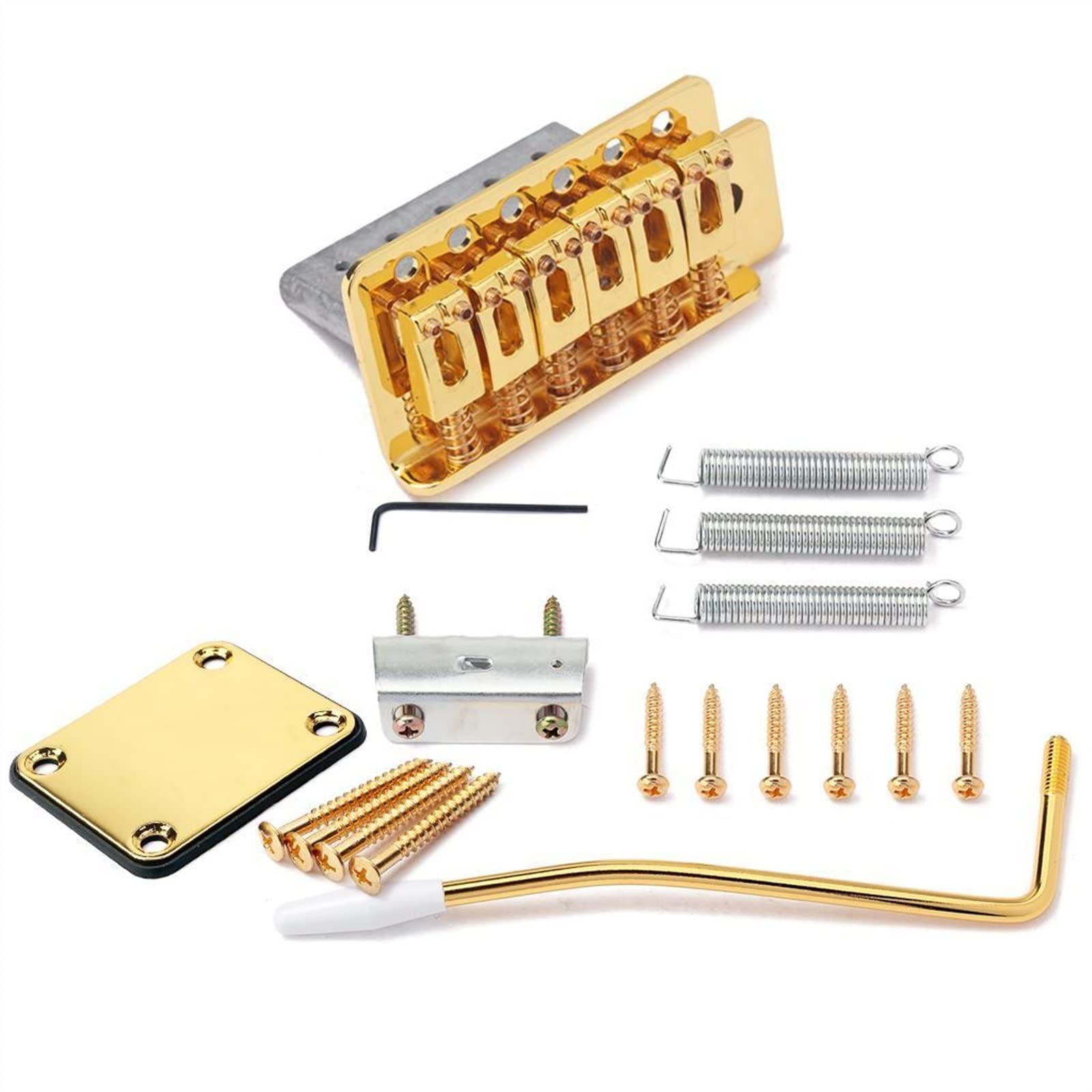 6 Corde per Chitarra Elettrica Ponte Tremolo Strumento Fai da Te Parti di Ricambio per Chitarra Elettrica Oro Kit Ponte per Chitarra elettrica