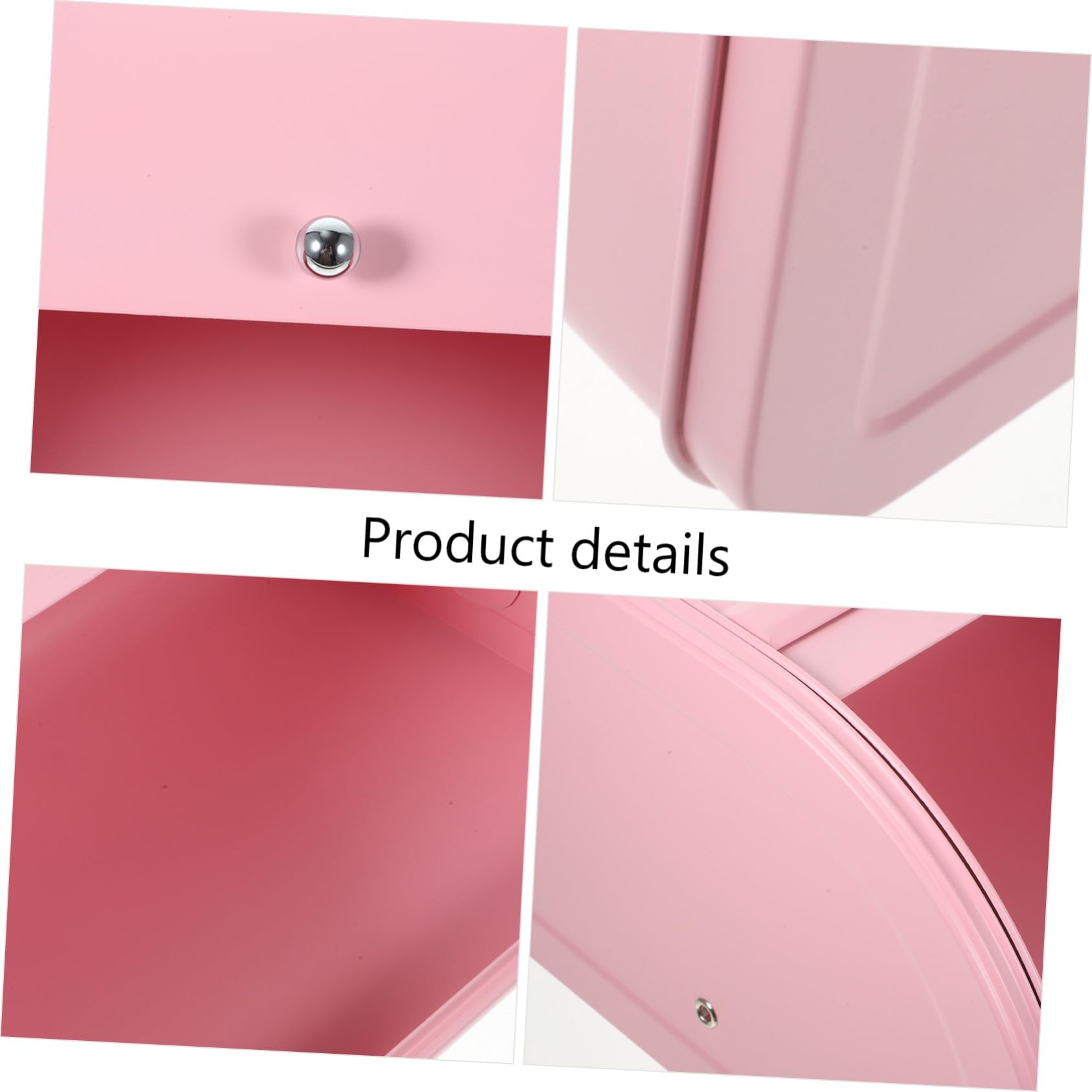 Housoutil Cassetta per Pane in Ferro Rosa Stile Retrò Decorativo | 1 Pezzo, Ventilazione Buona per Conservazione Cibo, Design Porta Scorrevole, Uso Cucina e Casa