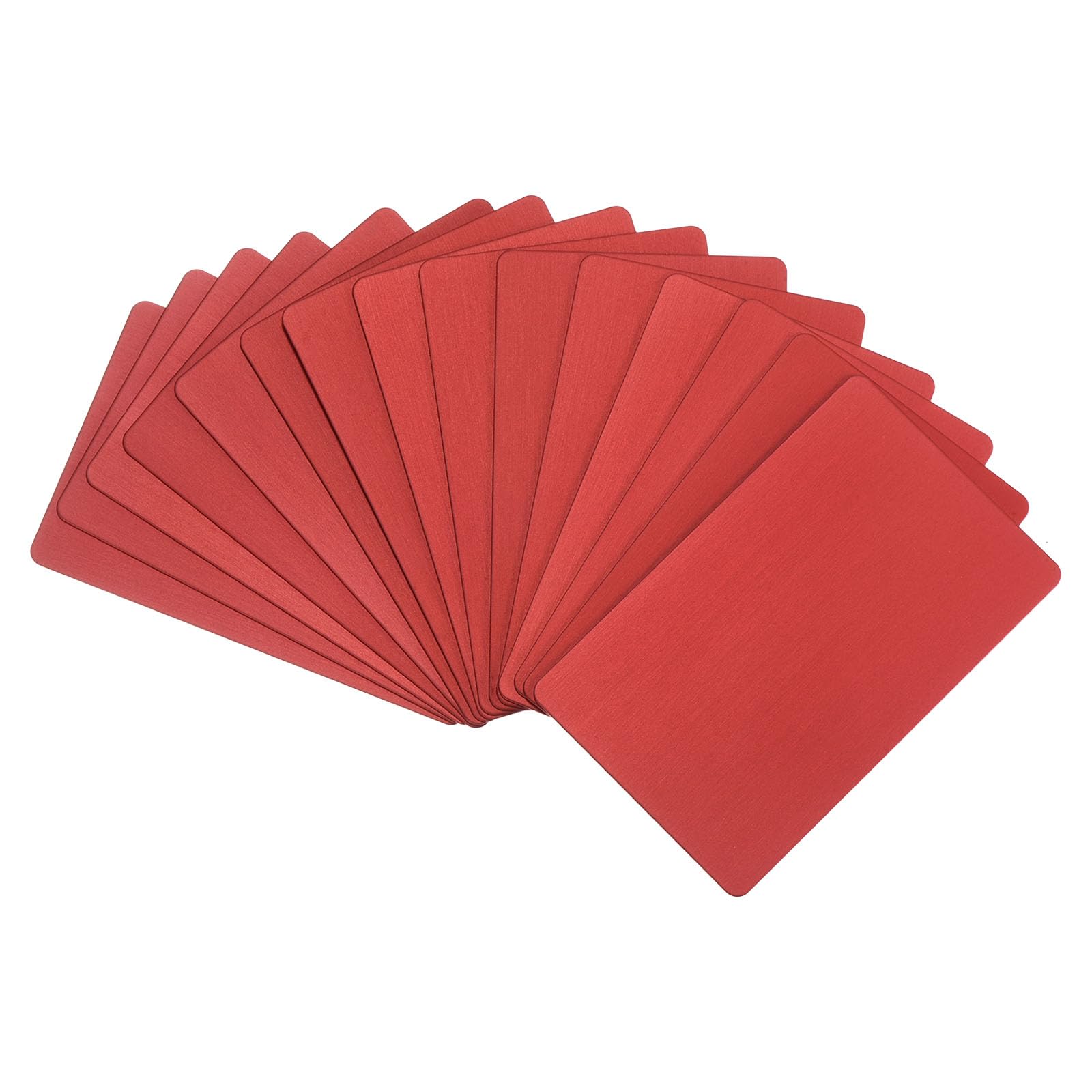 PATIKIL 30 Pack Metal Business Cards Anodized 0.8mm Thick Anodized Aluminum Blanks Name Card 3.4x2.1Inch Laser Engrave Printable Name Card for Custom DIY Red