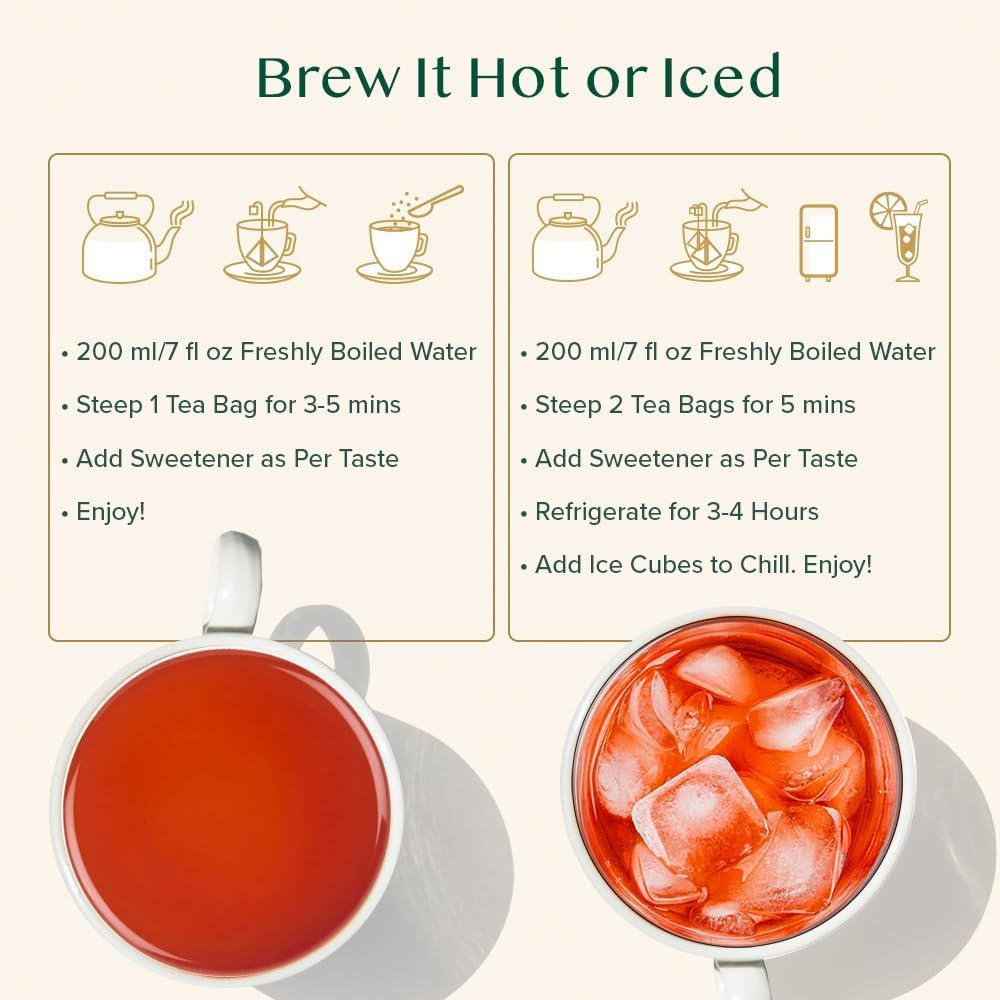 VAHDAM Té Chai de Canela Dulce | 100 Bolsitas Piramidales | Mezcla de Té Negro Assam con Canela y Cardamomo | Sabor Chai Especiado | Sellado al Vacío para Frescura
