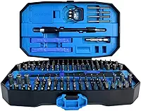Kit Chave de Fenda com 128 Bits de Precisão + Ferramentas para Manutenção de Celulares, Computadores, Notebooks, Tablets, Consoles e Eletrônicos com Estojo Organizador