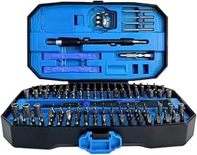 Kit Chave de Fenda com 128 Bits de Precisão + Ferramentas para Manutenção de Celulares, Computadores, Notebooks, Tablets, Consoles e Eletrônicos com Estojo Organizador