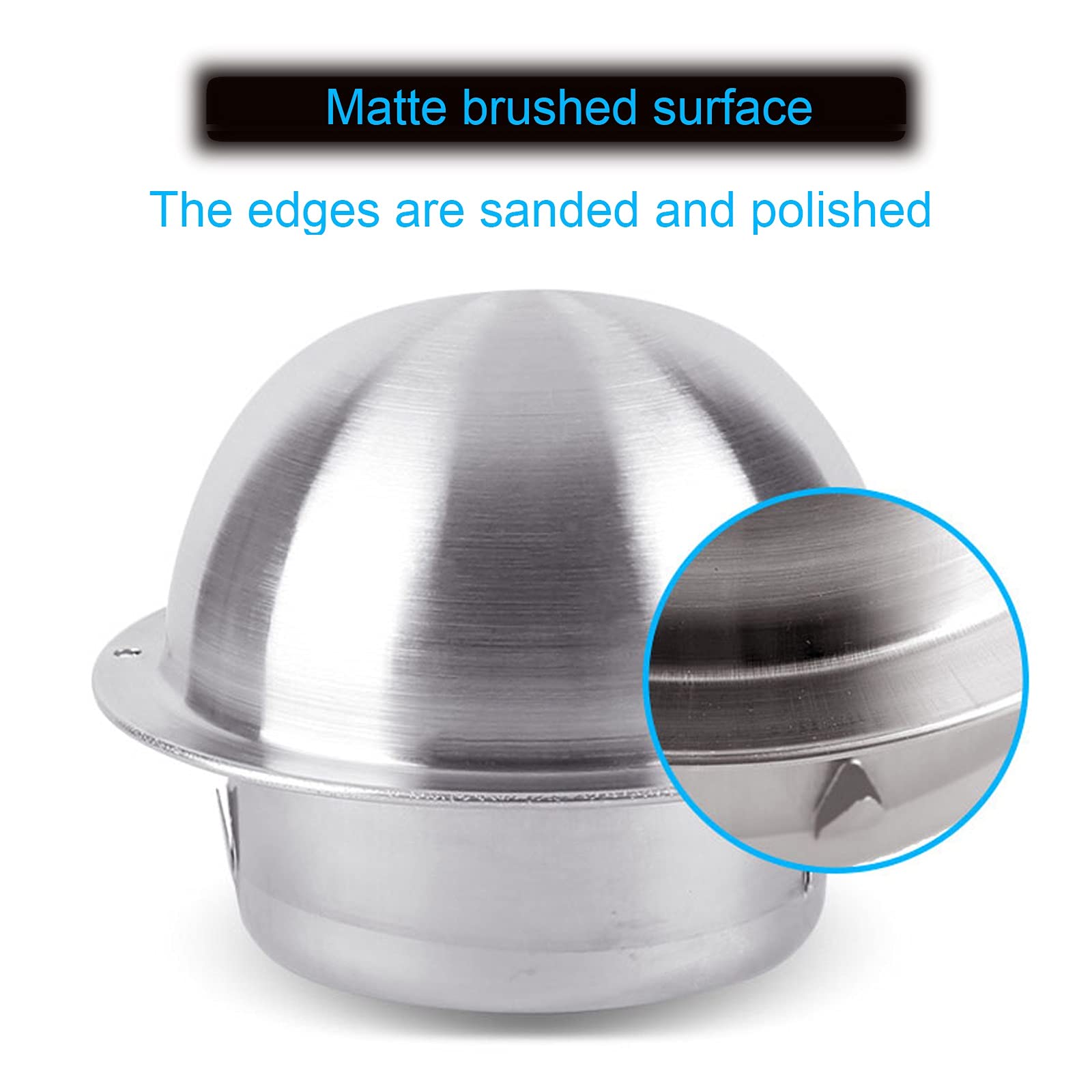 LIGUOYI Grille De Ventilation en INOX, Grille De Ventilation pour Cuisine avec Grille Anti Insectes, Ronde Murale Ventilation Hotte, Plusieurs Options De Taille Durable-résistant