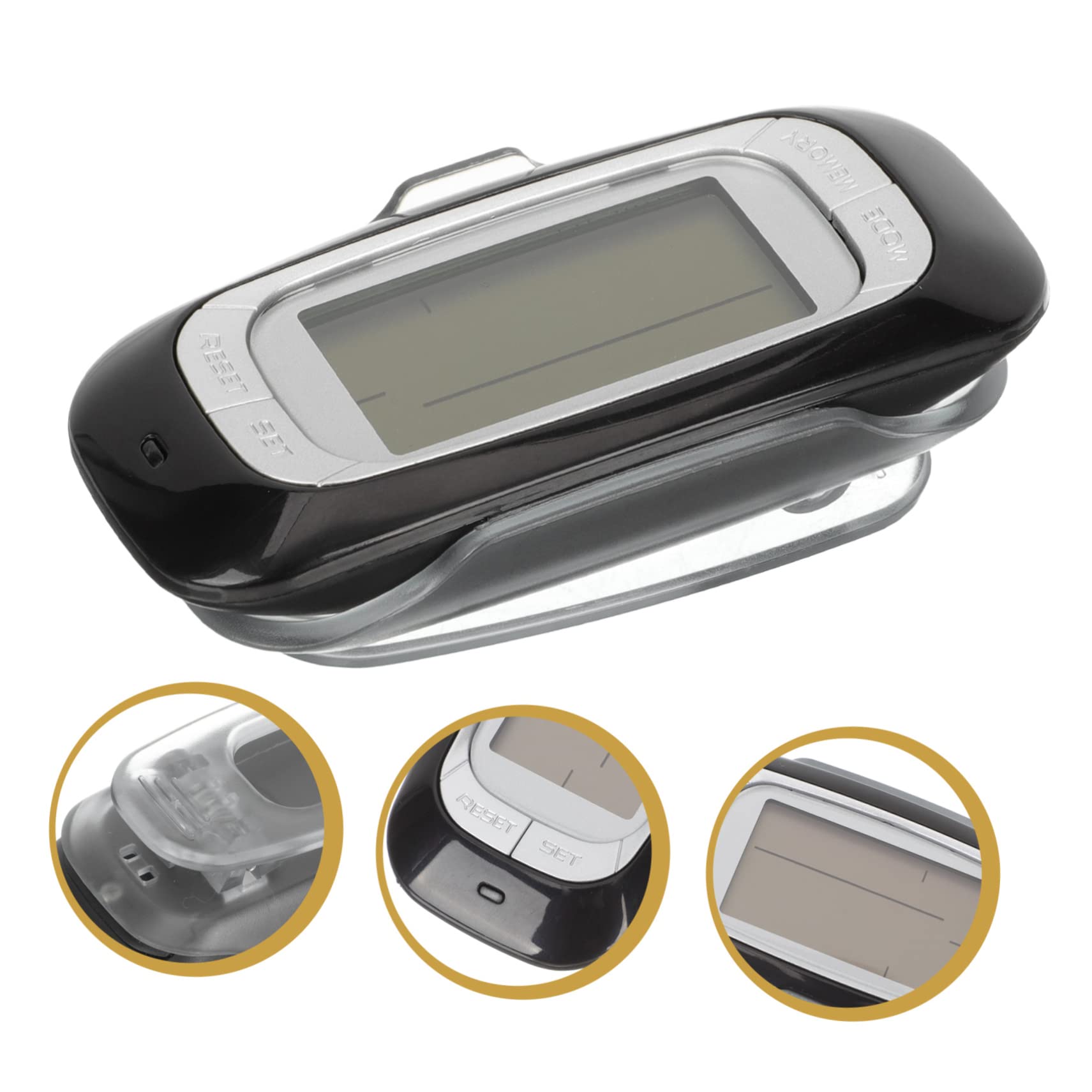 ibasenice pédomètre Clip de Compteur de Pas podomètre pour Marcher Compteur de Calories Compteur de Pas pour Marcher Podomètre Portable Compteur portatif Abdos