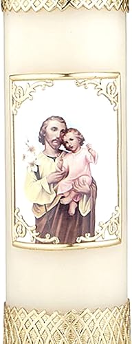 Miniatura 3 de Needzo Vela de oración de la iglesia católica de San José y el Niño, velas devocionales sin perfume para decoración de padres para iglesias u