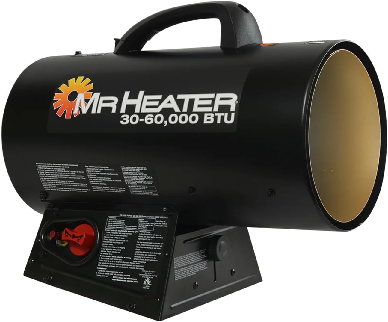 Mr. Heater MH60QFAV 60,000 BTU Portable Propane Forced Air Heater (Renewed)
