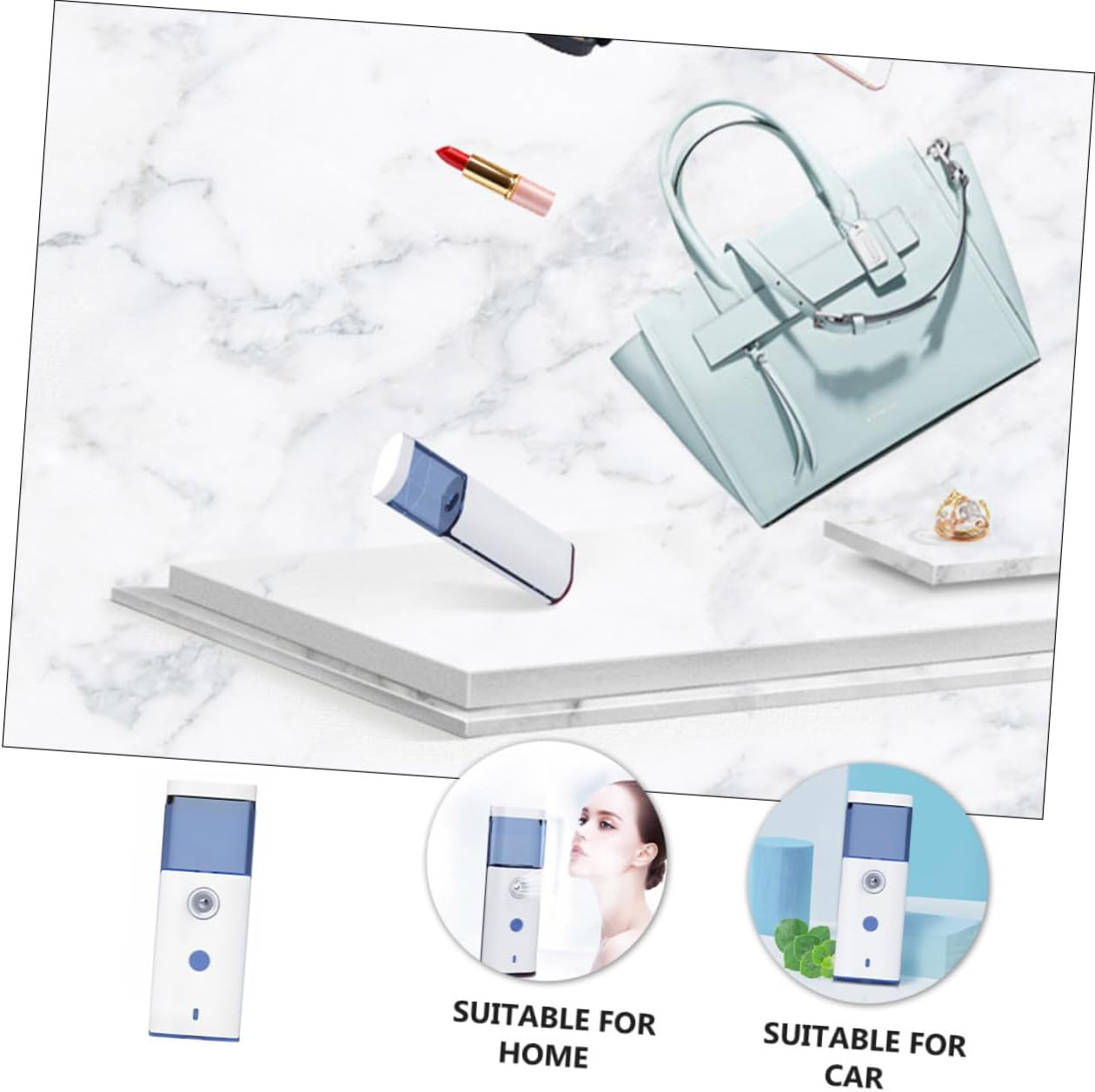1pc Portable Nanometer Facial Steamer Moisturizing Spray Device for and Refreshing and Makeup Setting
