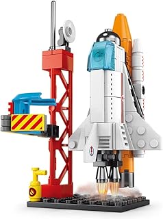 Vilbocr Space Exploration Space Shuttle Toys for 4+ Years Boys,107 Pcs Space Building kit Toys with Heavy Duty Transport Rocket and Launcher Best Gifts for 4-10 Year Old Boys