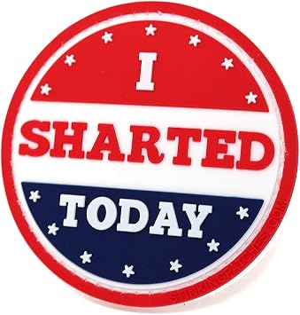 I Sharted Today | I Voted Today Parody | PVC Rubber Hook and Loop Patch | Funny Tactical Patch