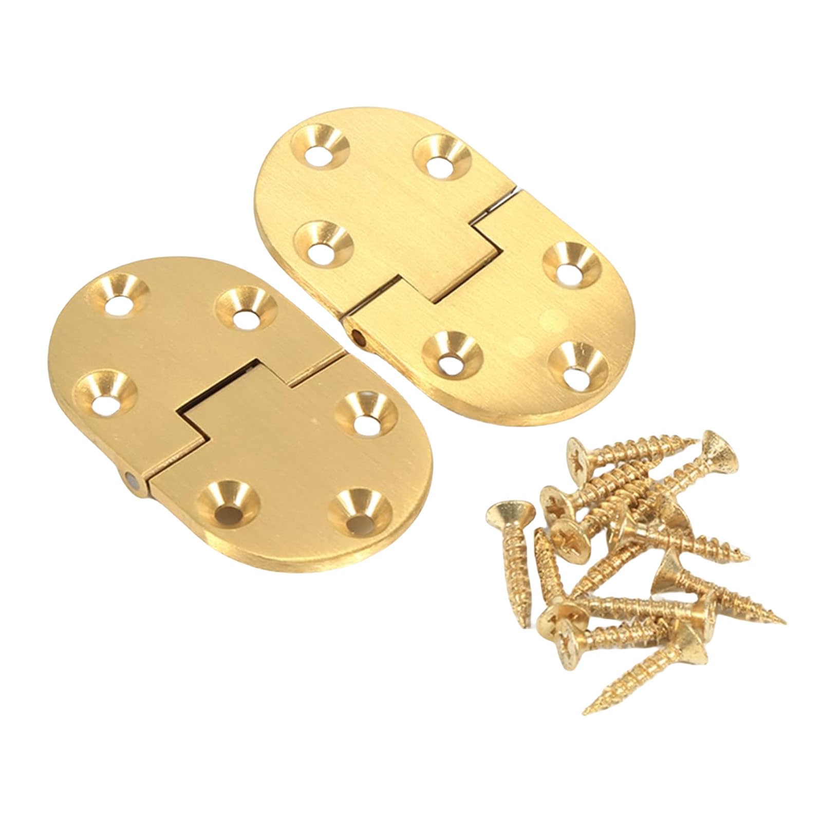 2pcs Sturdy Brass Butlers Tray Hinges Set Round Edges Includes Screws Home Decoration for Cabinet Door Daily Use Home Improvement Hinges