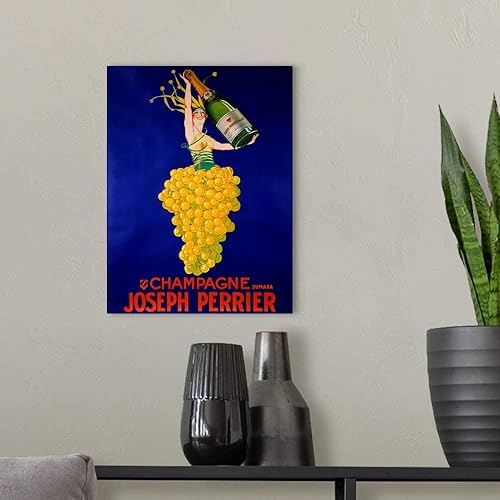 Miniatura 4 de GREATBIGCANVAS Lienzo decorativo para pared, diseño de Joseph Perrier con champán para decoración del hogar, 12 x 16 pulgadas