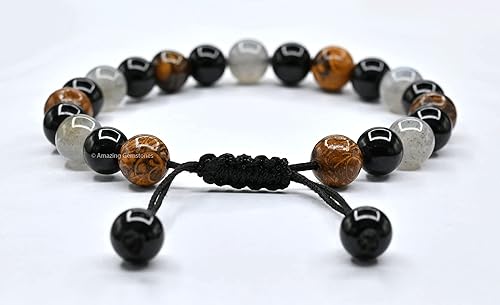 Miniatura 172 de Natural Healing Crystal Bracelet for Women - Mens Bracelet Energy Balancing Gemstones Set - Adjustable Stone Bead Bracelet for Men and Women - Anger