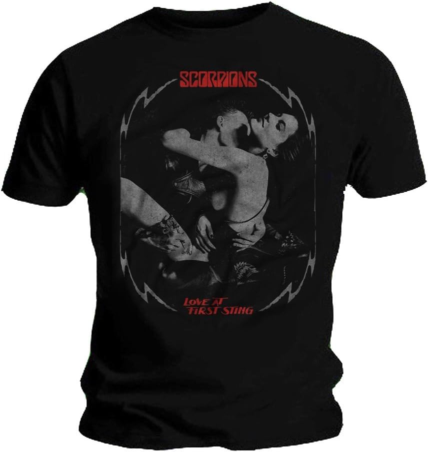 Official T Shirt Scorpions Metal 'Love at First Sting' Album Cover XL Black