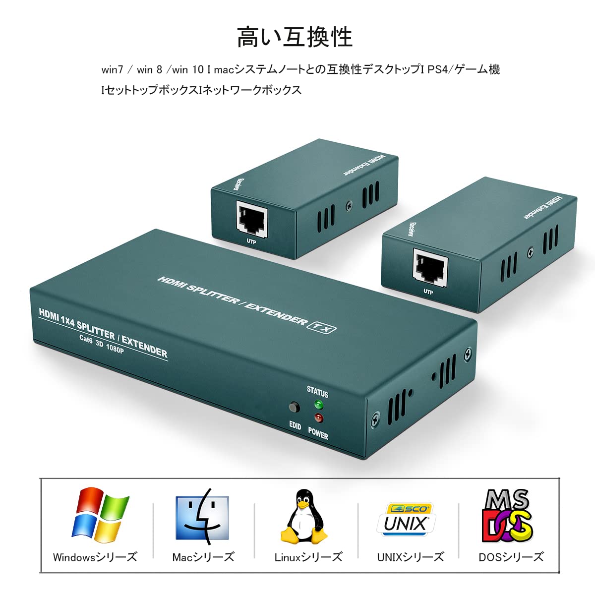 Amazon | HDMIエクステンダースプリッター1x2、HD1080P @ 60Hz