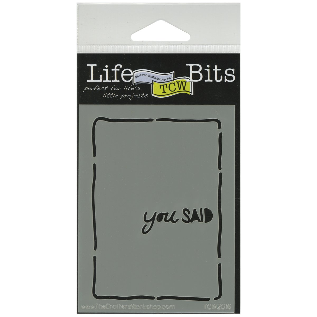 The Crafter's WorkshopStencil 3 x 4-inch You Said Bits, Black/White