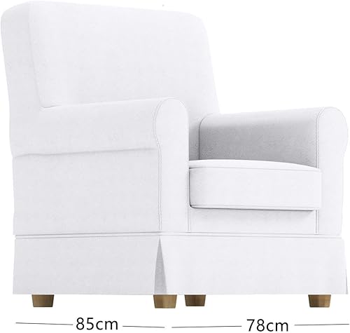 Miniatura 5 de La funda de repuesto Ektorp Jennylund es compatible por encargo para silla IKEA Jennylund. Una funda de repuesto para sofá de sillón (algodón gris