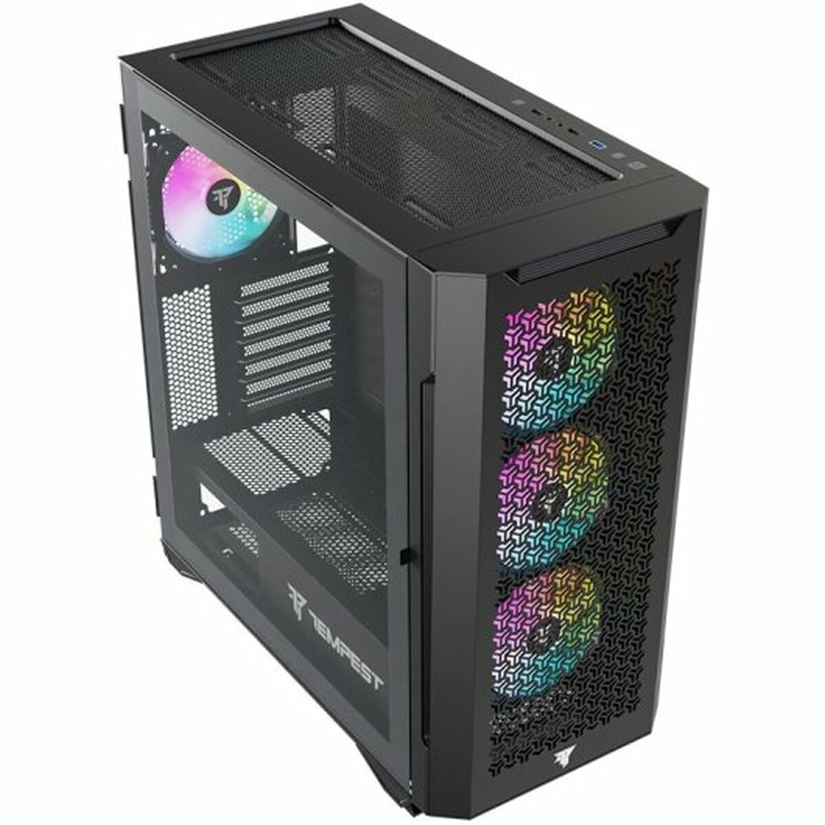 Tempest Caja PC Bastion ARGB ATX, Cristal Templado, USB 3.0, Negra