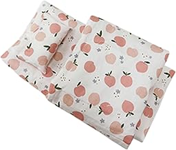 Doll Bedding with Mattress, 3-Piece Doll Bedding Set, Blanket + Pillow + Mattress, Doll Bedding Role Play for Doll's Pram, Doll Bed, Walker, Doll Travel Bed, Bunk Beds, White