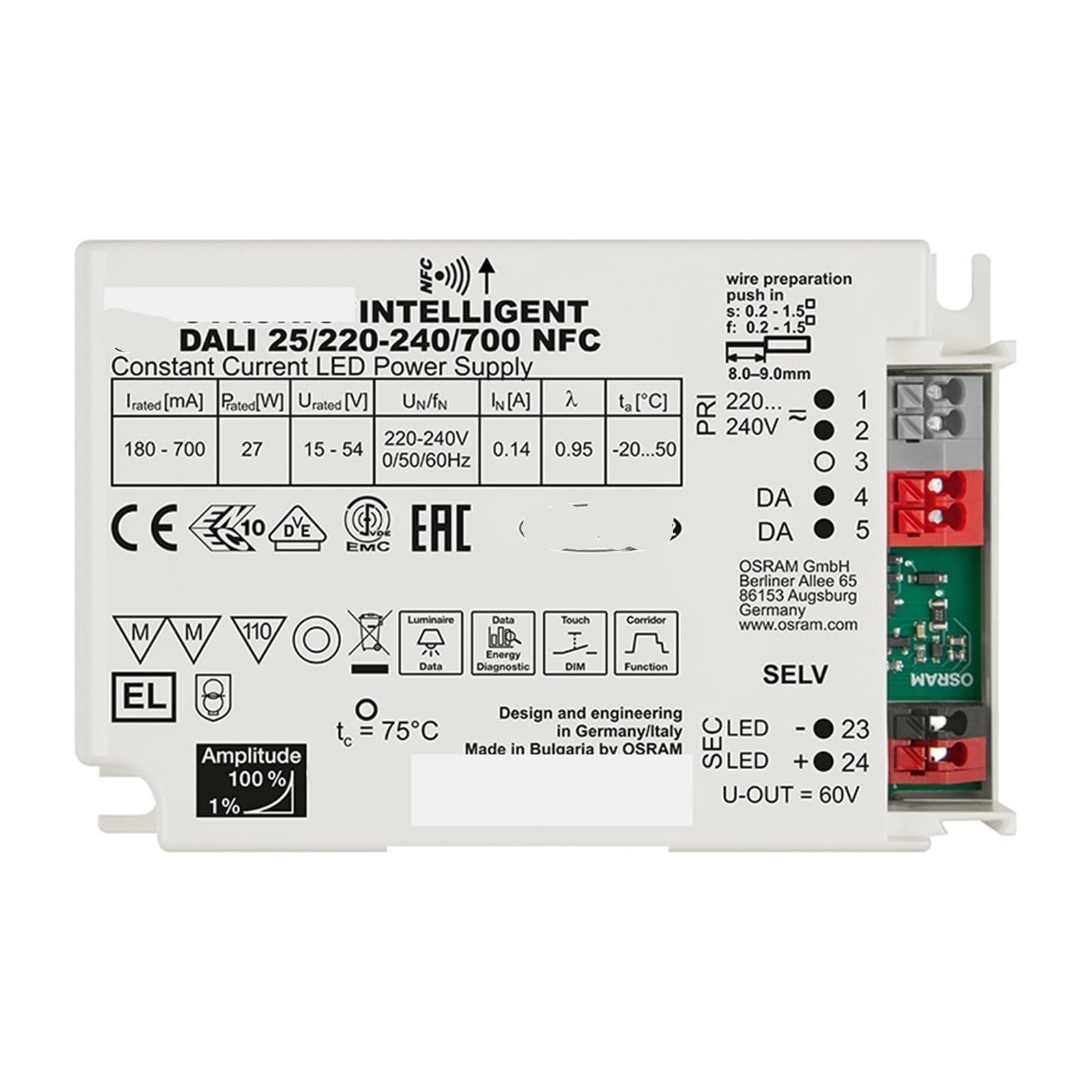 Panneau d'alimentation lumière intérieur LED pour l'ambiance du salon et bureau