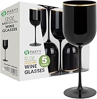 Vista 32 de PARTY BARGAINS Copas de vino de plástico desechables de 12 onzas, resistentes a las roturas, sin BPA, para bodas, eventos y entretenimiento al aire