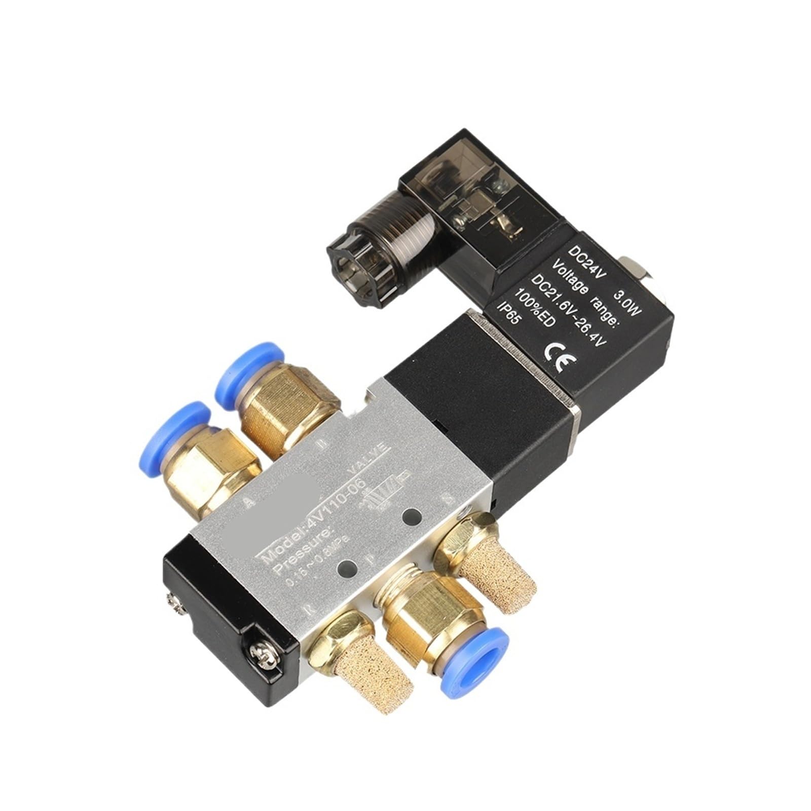 Vanne magnétique 4V110-06 résout les blocages de vérin pneumatique DC 12V 1/8