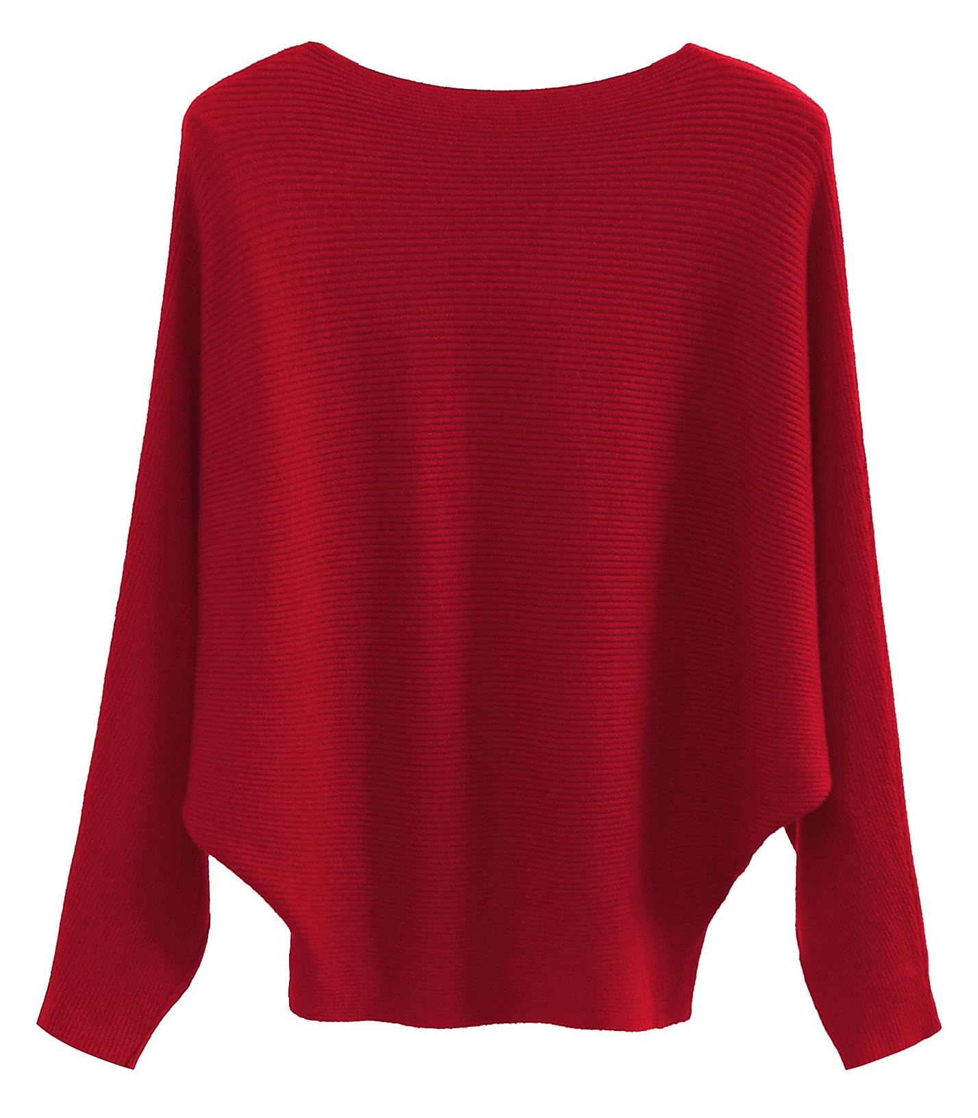 FULIER - Maglione Dolman da donna, con maniche a pipistrello e scollo a barchetta, lavorato a maglia, vestibilità ampia, taglia unica