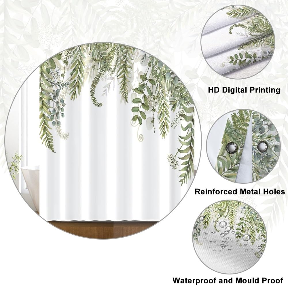 Uiiooazy Green Eucalyptus Shower Curtain - Image 4