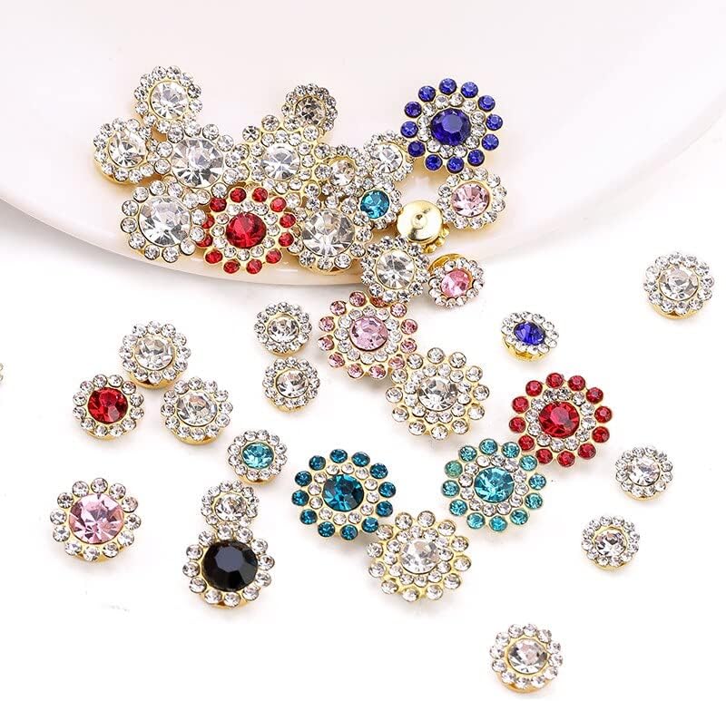 Mix Color Claw Rhinestones for Needlework Flower Crystal Flatback Sewn Rhinestone for Clothes Sewing Decorations