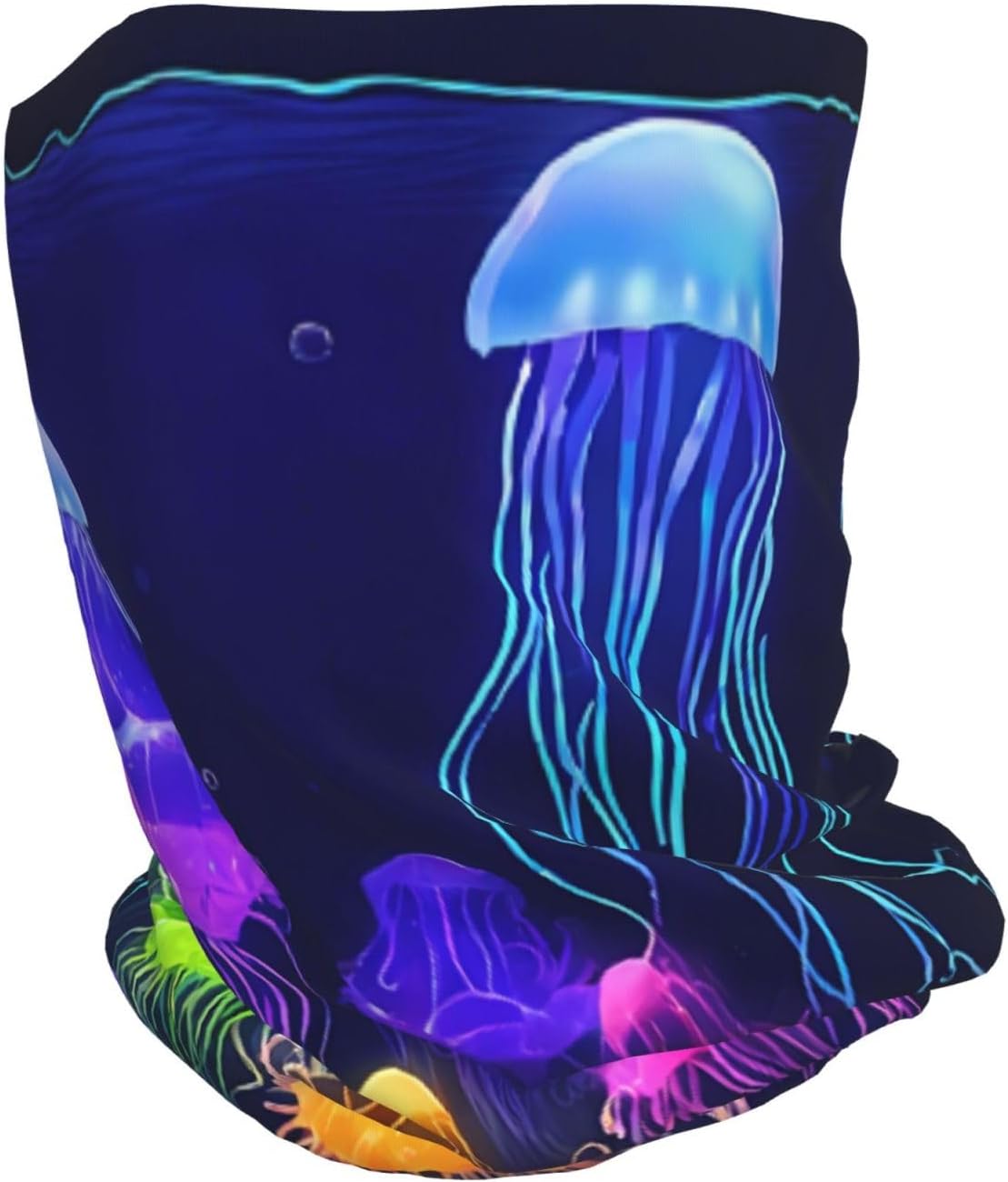 (Colored Jellyfish) Multi-Functional Convertible Brimless Hat for Daily Outdoor Travel Use -