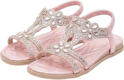 Sandalias de cuña con decoración de pedrería, Brillantes Zapatos de Plataforma para Verano, Sandalias de cuña de tacón Alto para Mujer de Verano Trekking Ortopedicos Sandalia para Caminar