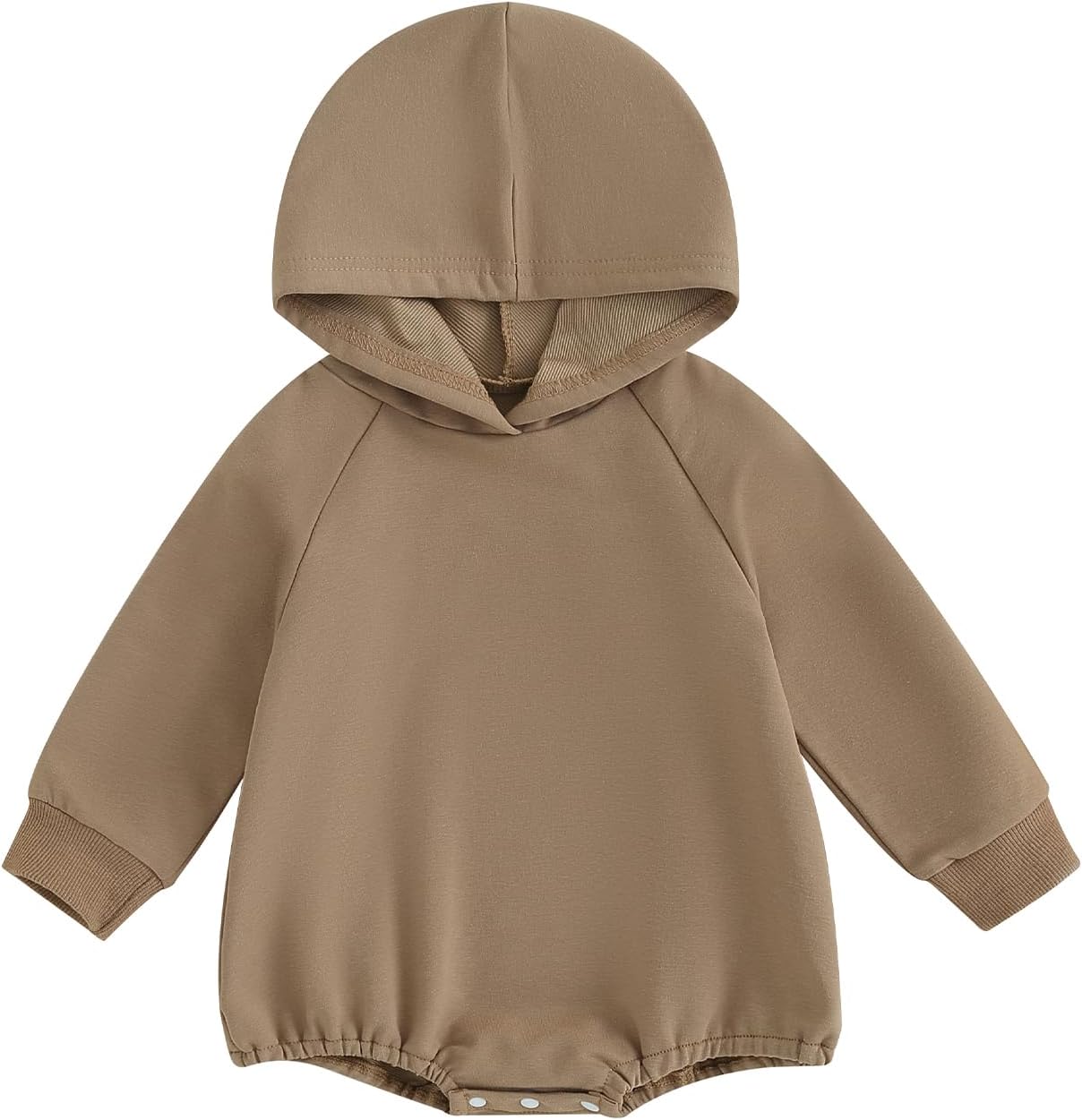 Thorn Tree Newborn Baby Boys Hooded Sweatshirt Long Sleeve Solid Romper Infant Baby Fall Winter Spring Outfits