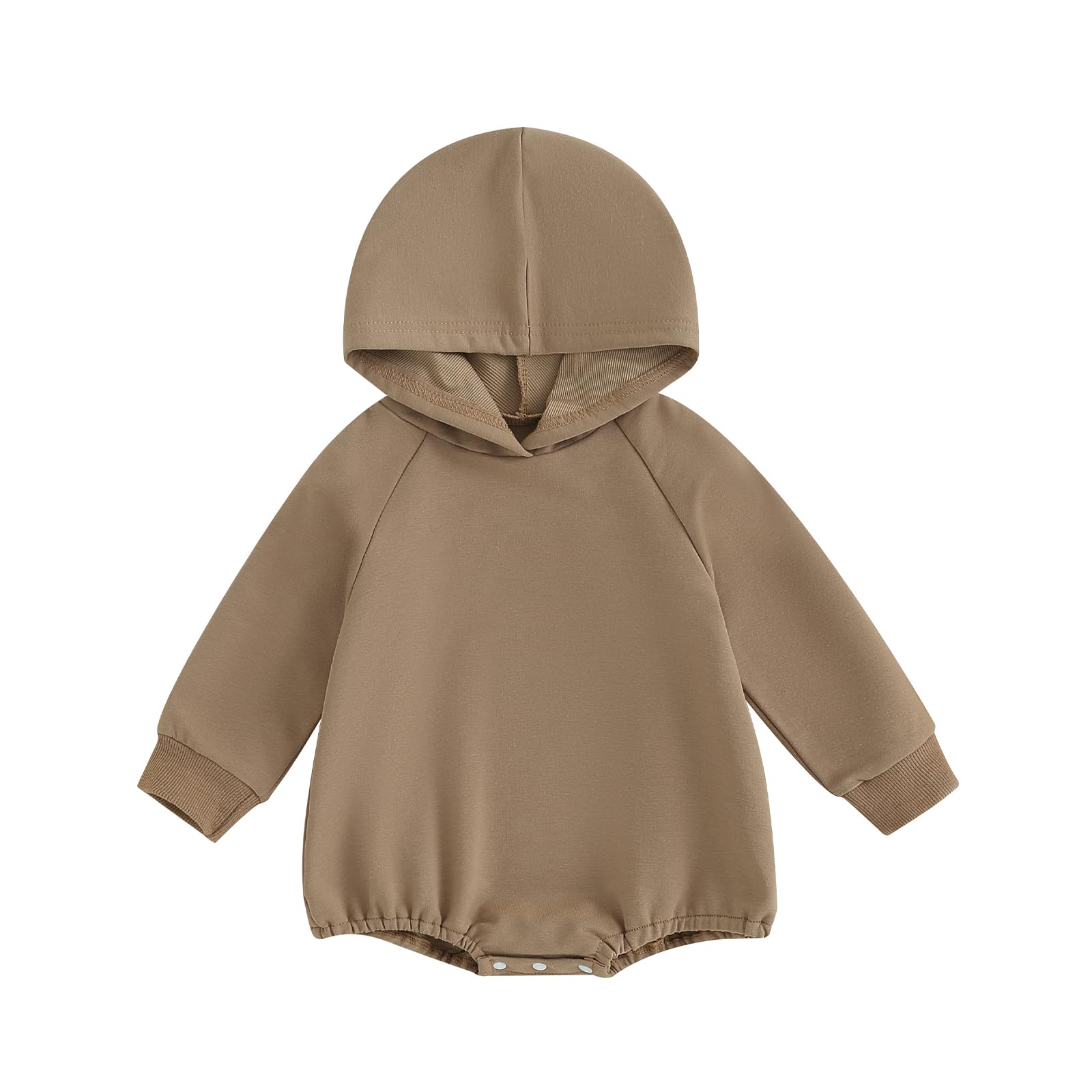 Thorn TreeNewborn Baby Boys Hooded Sweatshirt Long Sleeve Solid Romper Infant Baby Fall Winter Spring Outfits