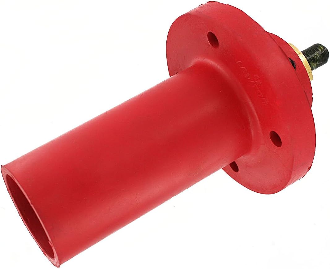 Leviton 17R21-R 17 Series Taper Nose, Male, Panel Receptacle, 90-Degree, Industrial Grade, Cam-Type Connector, Red