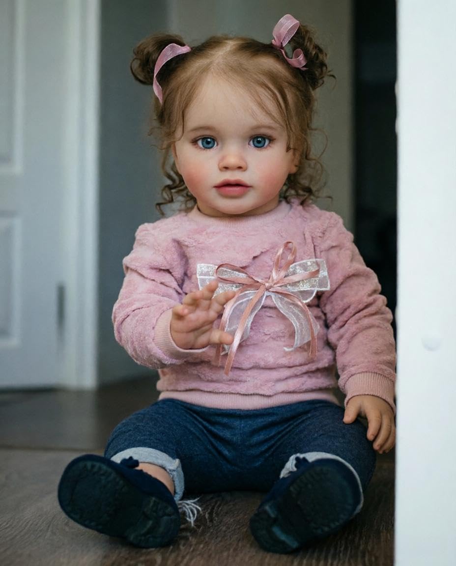 RXDOLL Duży rozmiar realistyczne lalki Reborn Baby Dolls Girl 66 cm Reborn Maluch Lalki, które wyglądają jak prawdziwe odrodzone niemowlęta miękka tkanina winylowa ciało realistyczne lalki dla dzieci