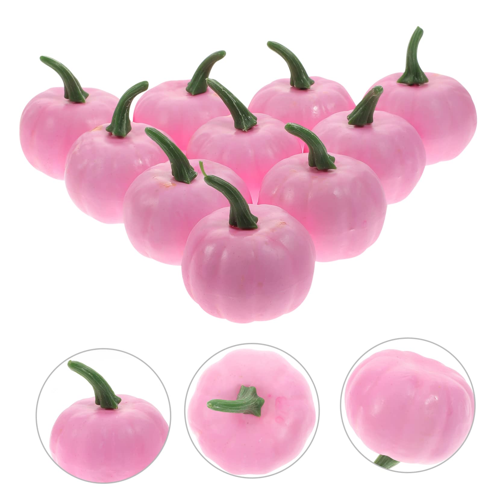 Alipis 60 Pz zucca artificiale halloween pumpkin addobbi autunnali ornamenti di zucca schiume puntelli di zucche decorazioni autunnali per la casa decorazioni di Schiuma rosa