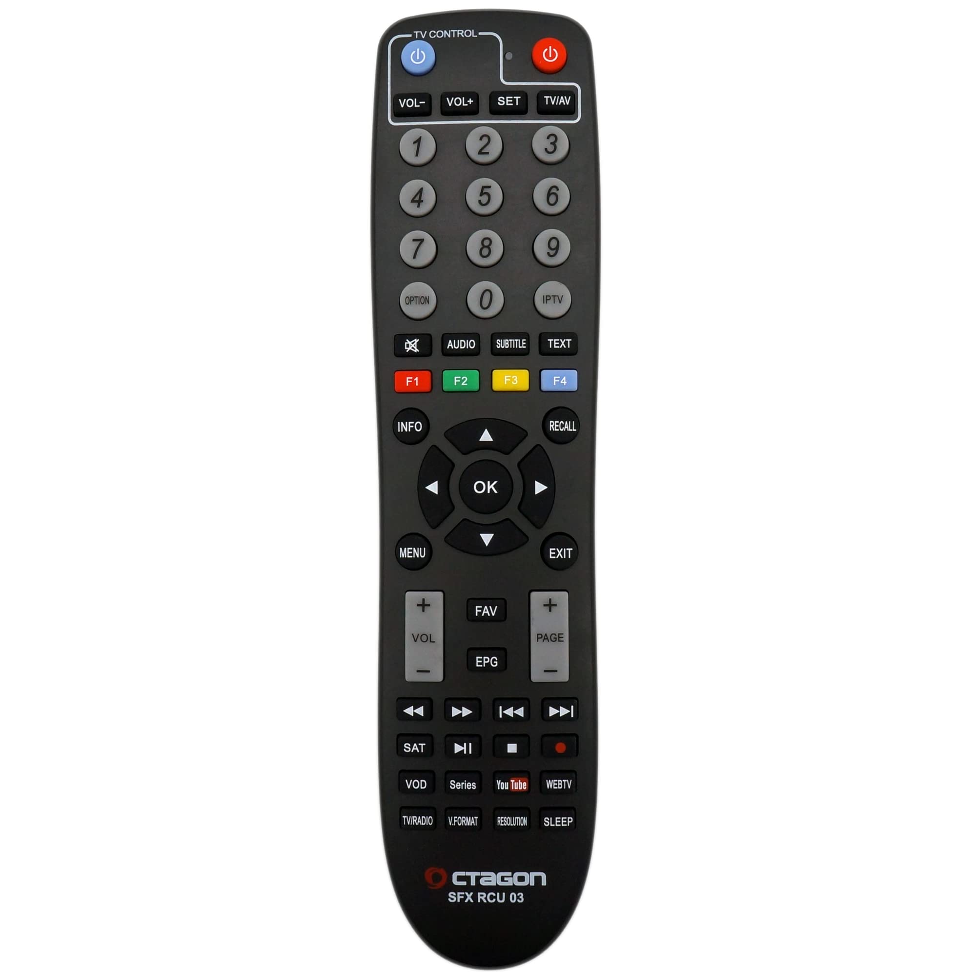 Octagon SFX6008 IP Full-HD H.265 HEVC, E2 Linux Set-Top Box & Smart Internet TV Receiver, Sat to IP TV Client Support, DLNA, YouTube, Web-Radio, HDMI, schwarz