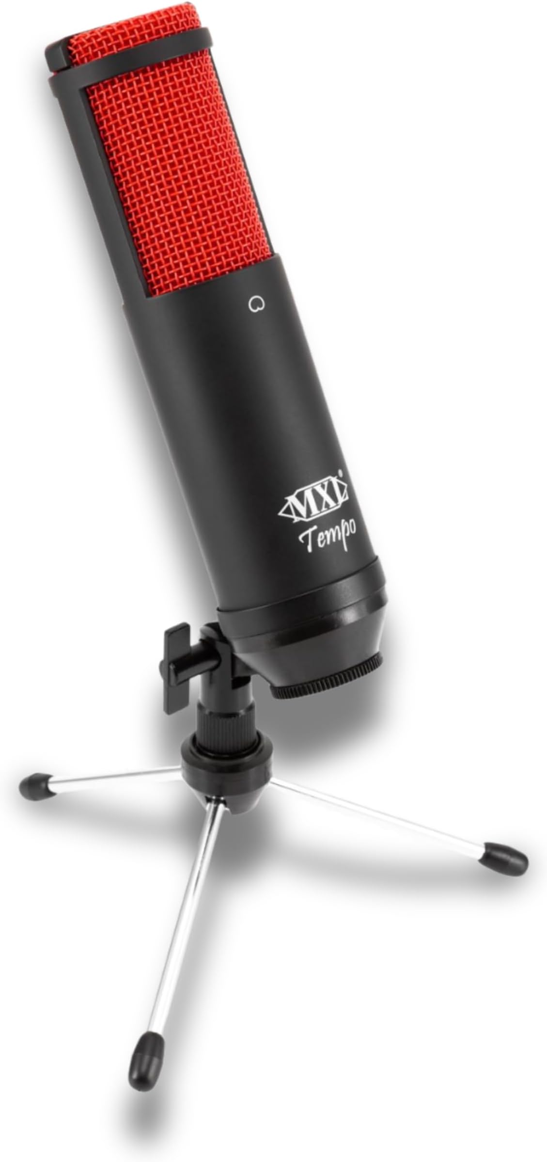TEMPO-KR Mac and PC Compatible USB 2.0 Powered Condenser Microphone - Black/Red