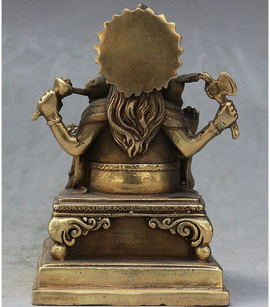 Estatua de Buda o Bodhisattva, Bendición de Buda Ídolo Adornos, Budismo Tibetano Fane Estatua Elefante Bronce, Decoración Latón Puro, Escritorio Muebles