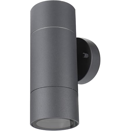 HLFVLITE 2pcs Applique Murale Exterieur Aluminium Up/Down Eclairage Exterieur/Interieur, IP44 Étanche noir lampes de jardin pour patio, terrasse, jardin, couloir, balcon, porche, poteau, allée