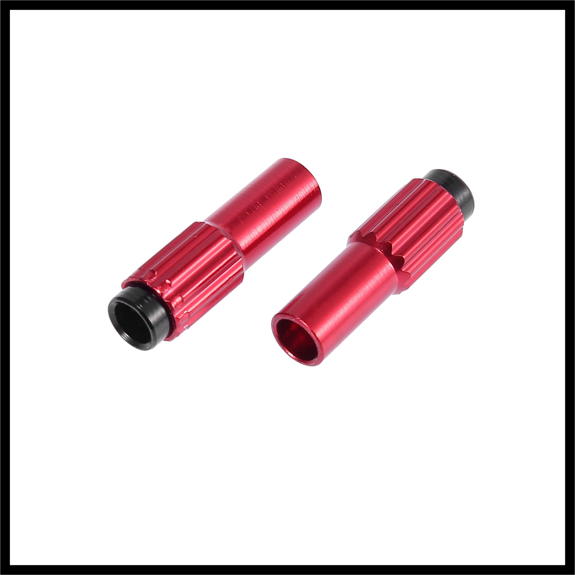 Hihaha 2 Pcs Red Metal Bicycle Cable Adjuster Brake Gear Shift Connector Durable Material - Image 4