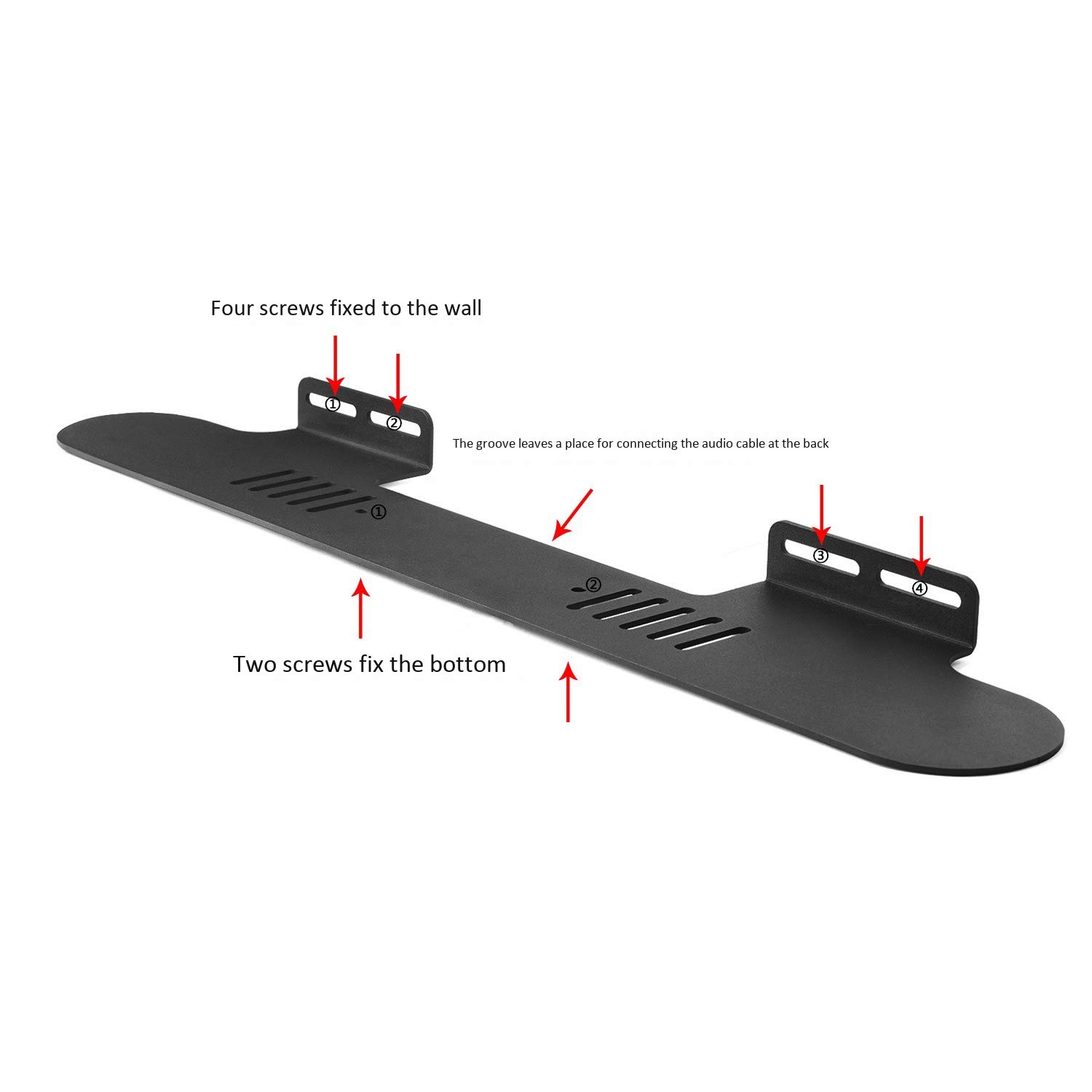 Soporte de pared para barra de sonido Beam Sound Bar, capacidad de carga máxima de 15 kg, fácil de instalar, soporte de pared para altavoces