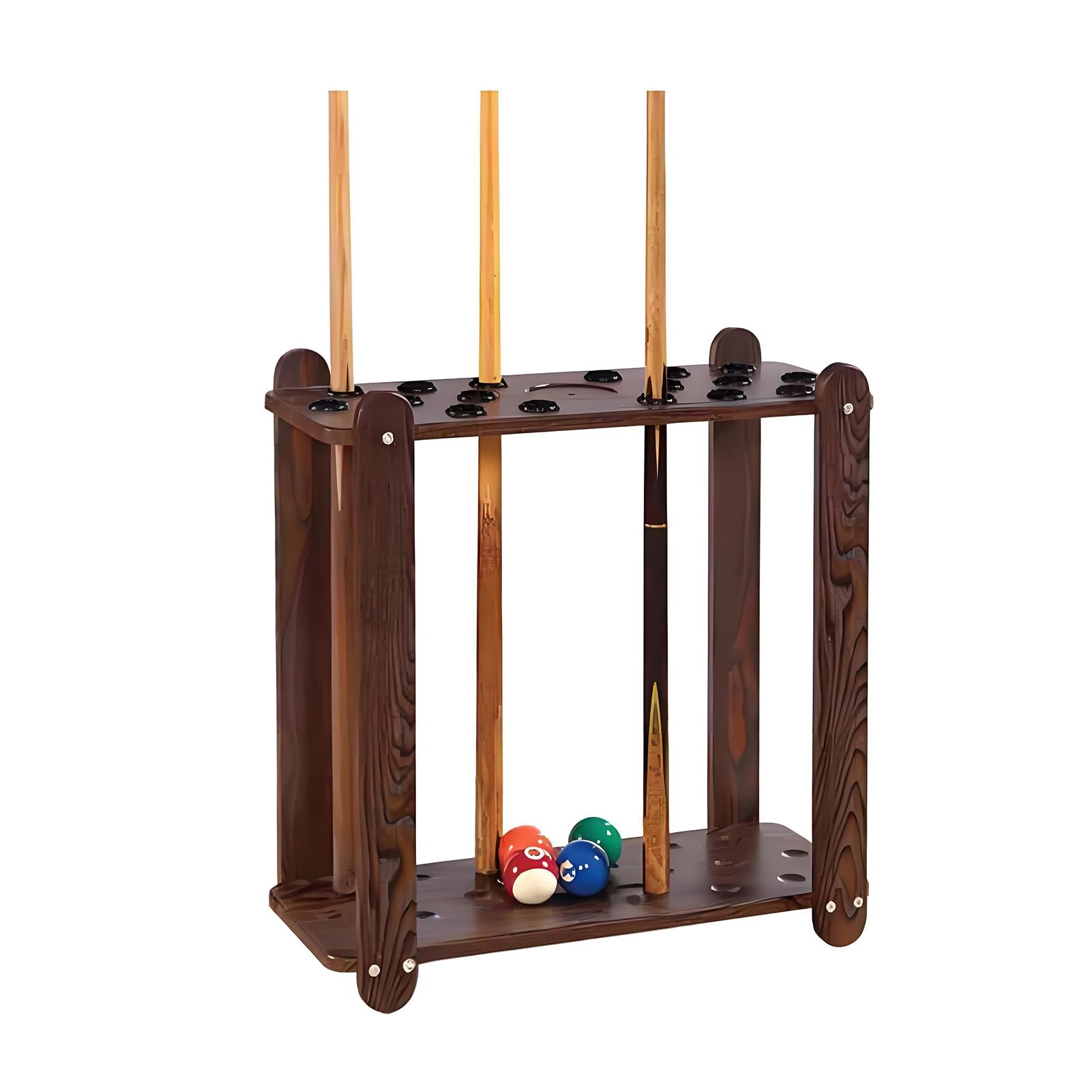 ZFUCMAYL Billiard Cue Racks,Billiards Pool Stick Holder for 18 Cue Sticks,MDF Display Floor Pool Cue Storage Holder,for Clubs Gymnasiums