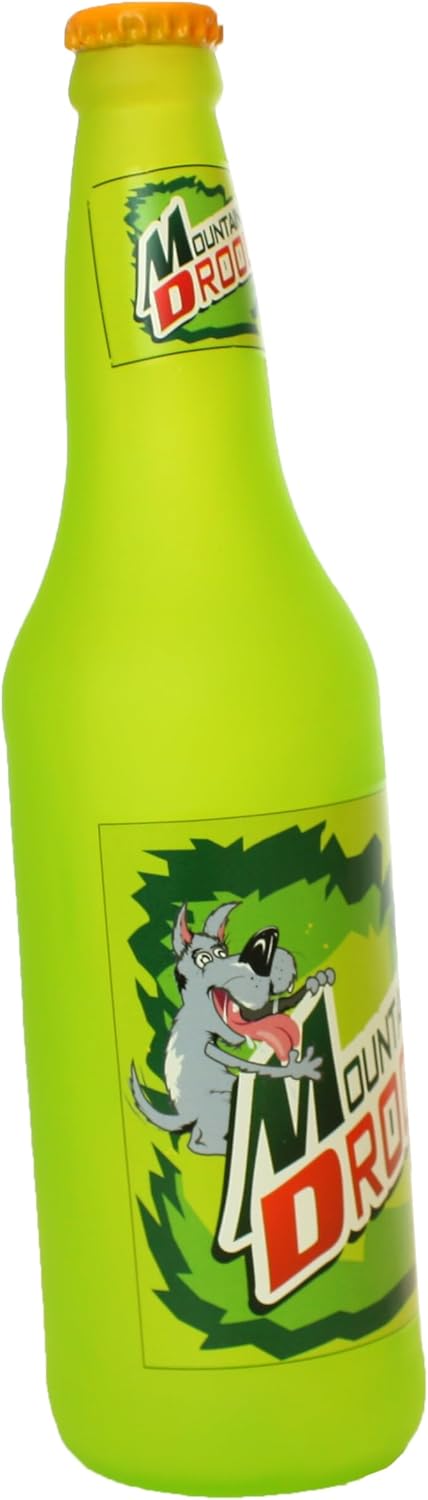 SILLY SQUEAKERS - Beer Bottles - Dog Toy - 100% Vinyl. Made Durable & Strong. Novelty Play Toy. Many Bottles to Choose from and They Float (Mountain Drool, Single)