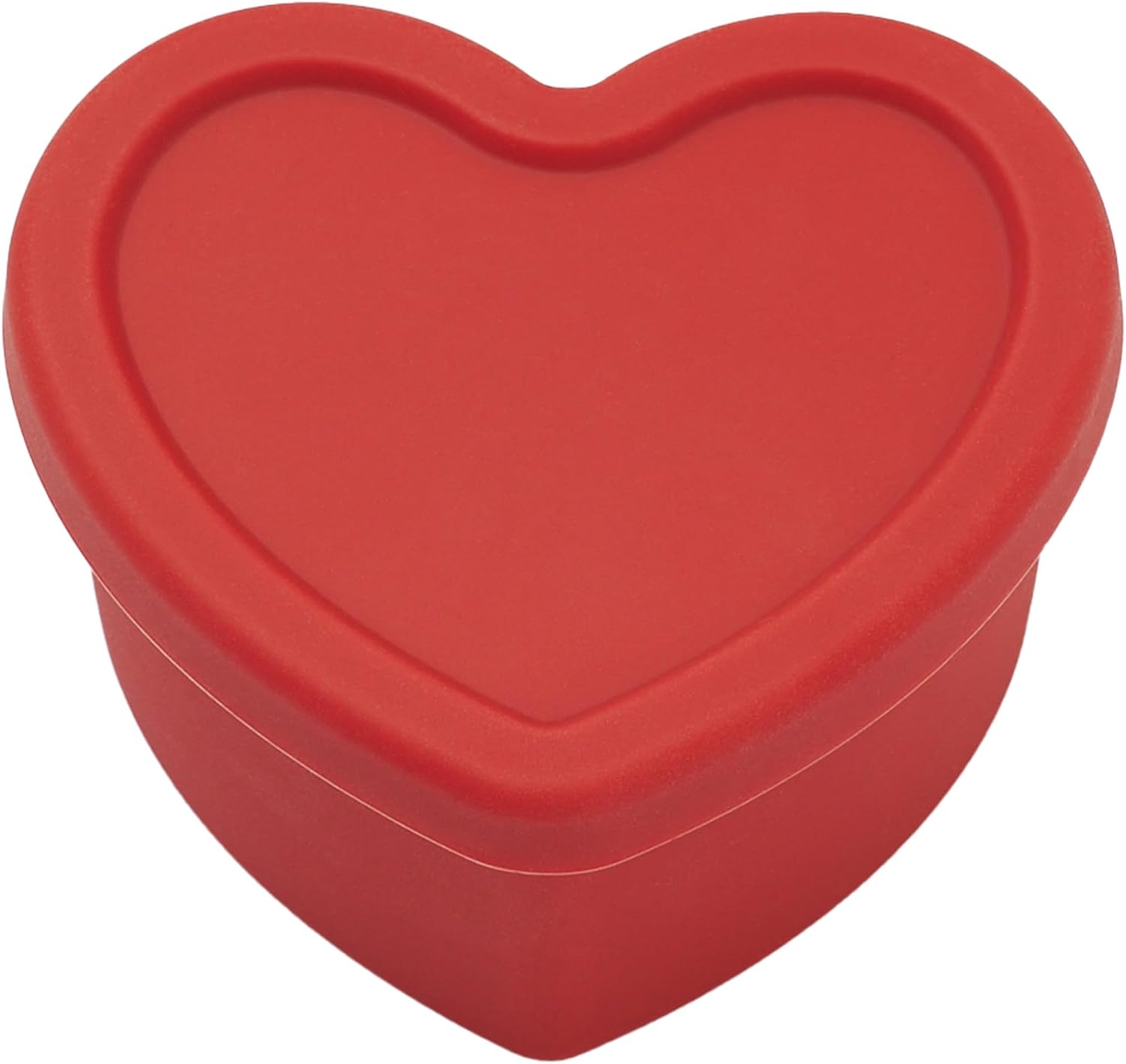 LOVEAT Heart Bowl 8.5 fl oz (250ml) Leak-Proof Food Storage Container, Microwave Freezer and Oven Safe, BPA-Free (Red)