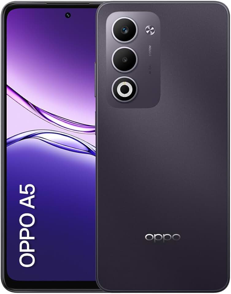 Smartphone OPPO A5 256GB 6GB Ram Bateria 6000mAh 45W 50MP AI Câmera Roxo