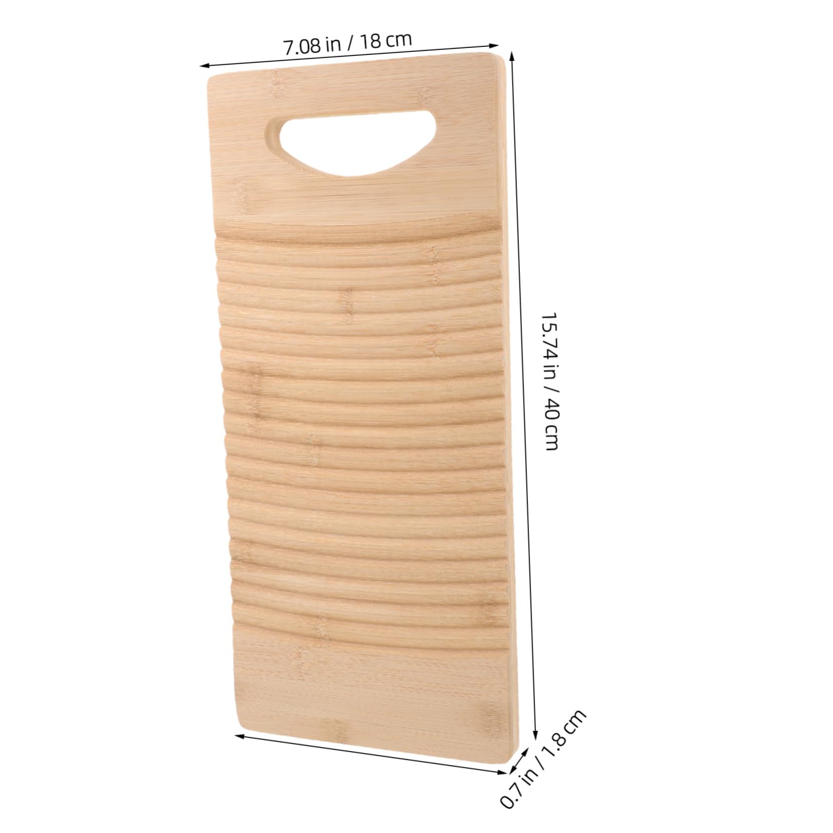 Asse da Lavare in Bambù, Versione a Testa Piatta 40x18x1,8 Cm | 1 Pezzo, Design Portatile ed Ergonomico, per Lavaggio a Mano di Sciarpe e Calze