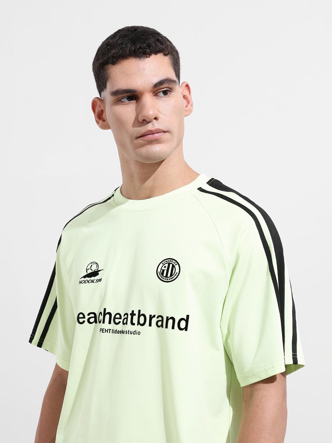 The Indian Garage Co Męska koszulka z nadrukiem graficznym z okrągłym dekoltem i półrękawem