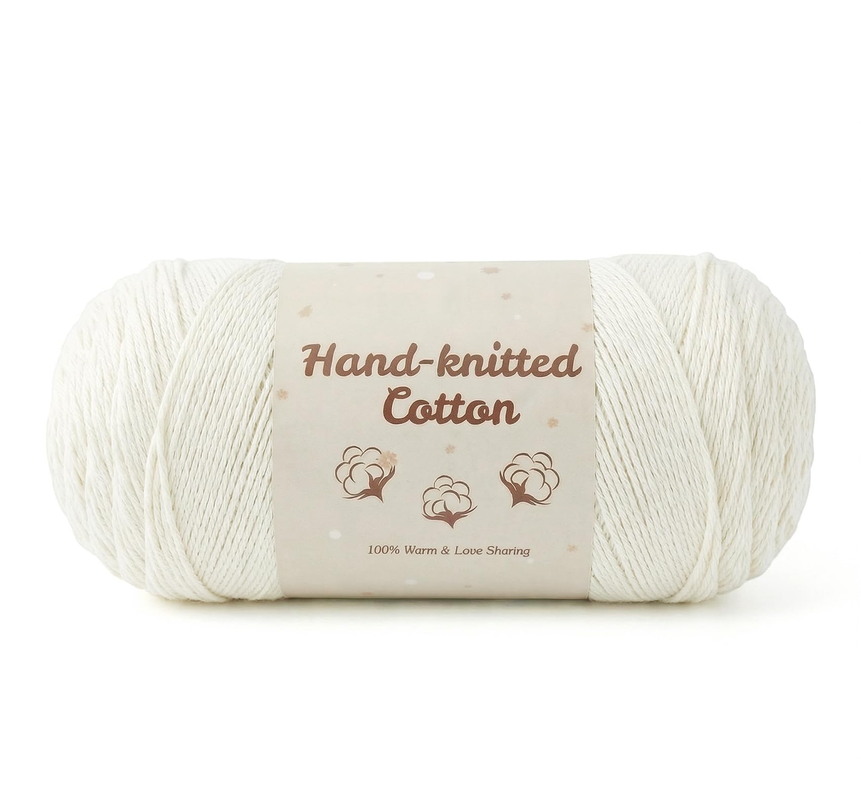 Homewit 100% Cotton Crochet Yarn 275g, Soft Baby Cotton Yarn, 900m Large Yarn Ball for Blankets, Amigurumi, Summer Tops, Dishcloths & DIY Crafts, Beige