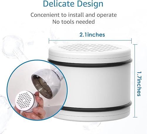 Miniatura 2 de AQUA CREST WHR-140 - Cartucho de repuesto para filtro de ducha Culligan® WHR-140, WSH-C125, ISH-100, HSH-C135, filtro de agua para cabezal de ducha,