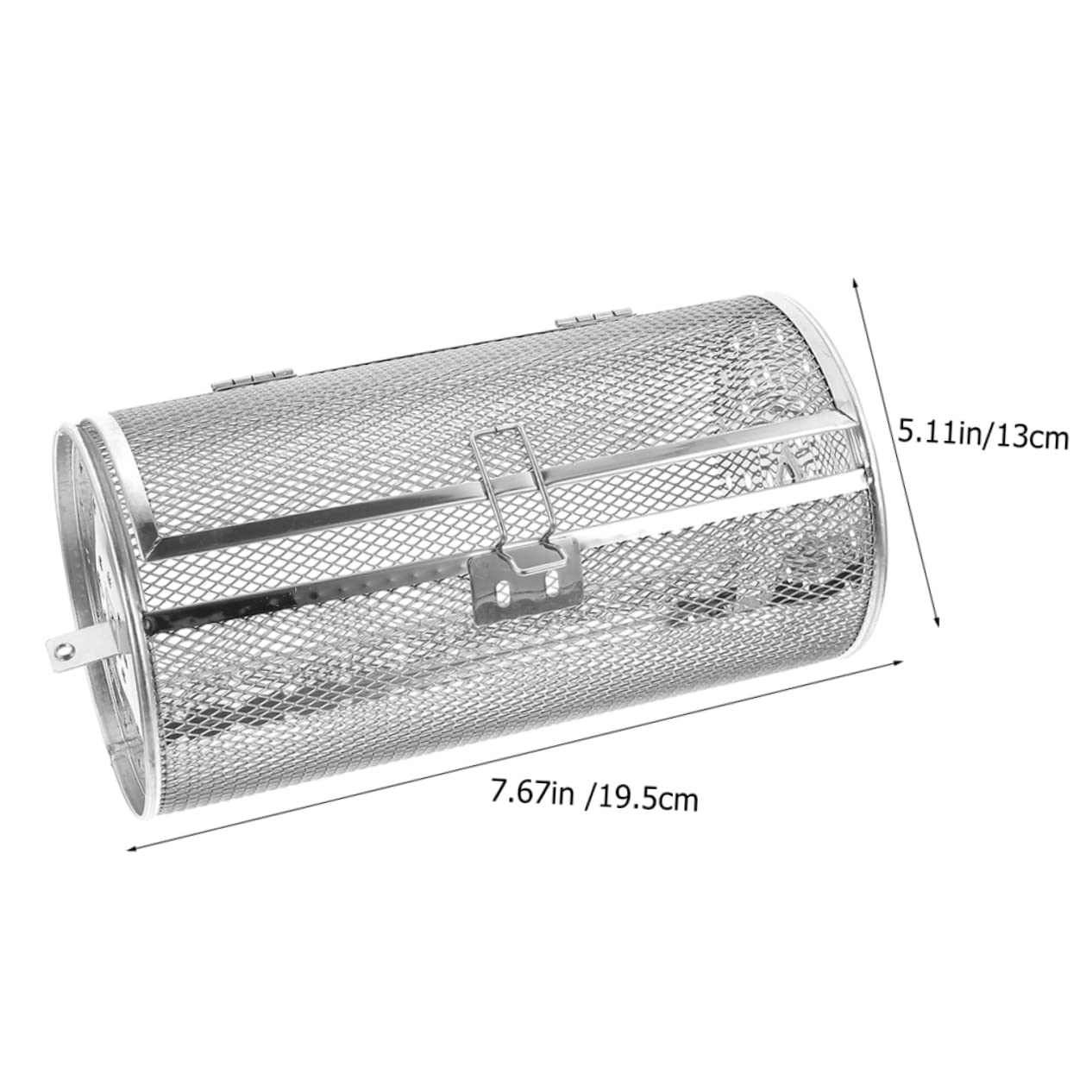 KESYOO Stainless Steel Grill Kebab Roasting Rotisserie Accessory Basket Cage Mesh Removable Meat Rack Roasters Grilling Accessories Silver